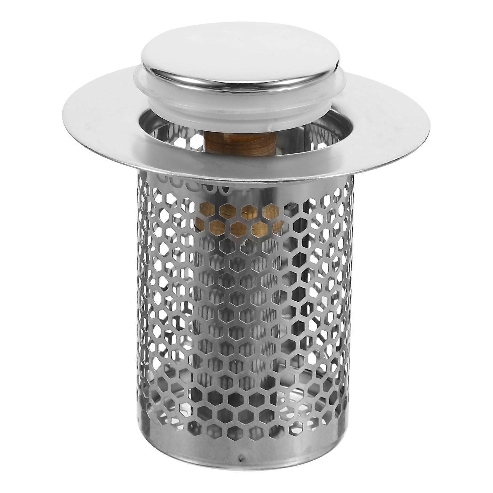 Push Type Drain Stopper for Bathroom Sink – Durable Wear Resistant Plug with Drain Function for Kitchen Wash Basins, Includes Hair Catcher and