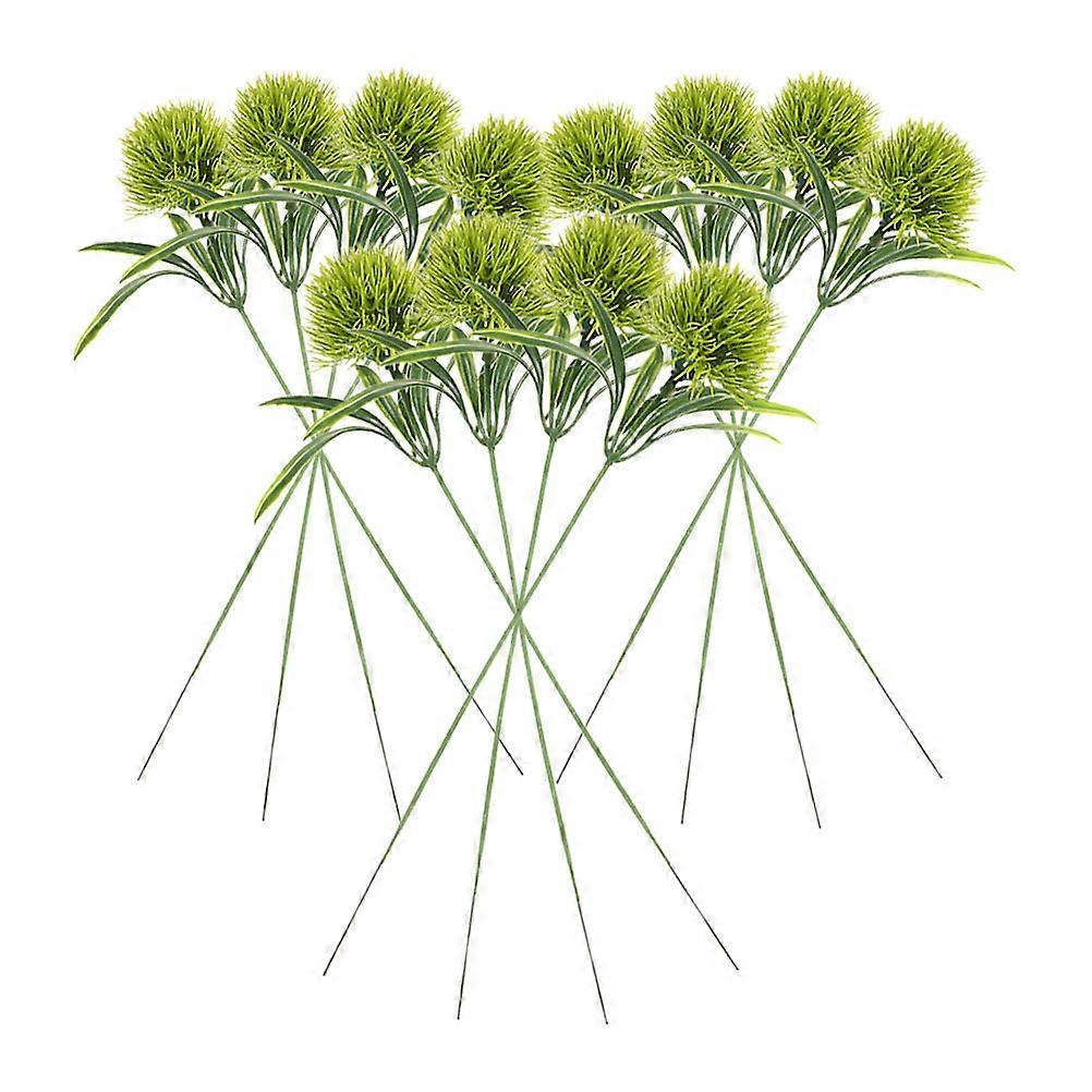 12PCS Realistic Artificial Dandelion Flowers Bouquet for Home Wedding Layout and DIY Floral Arrangements