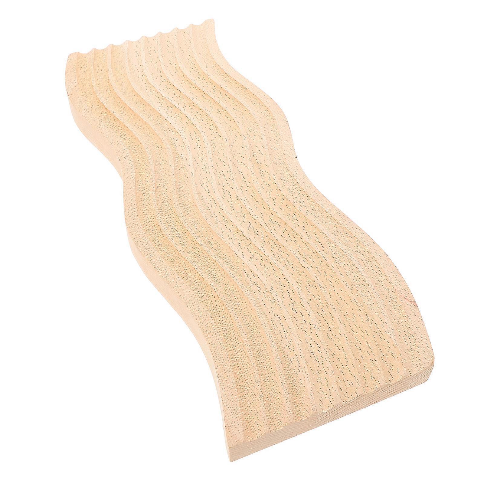 Wooden Serving Tray for Storage Light Yellow Multi-functional Fruit Snack Display Tray 10.5 inches