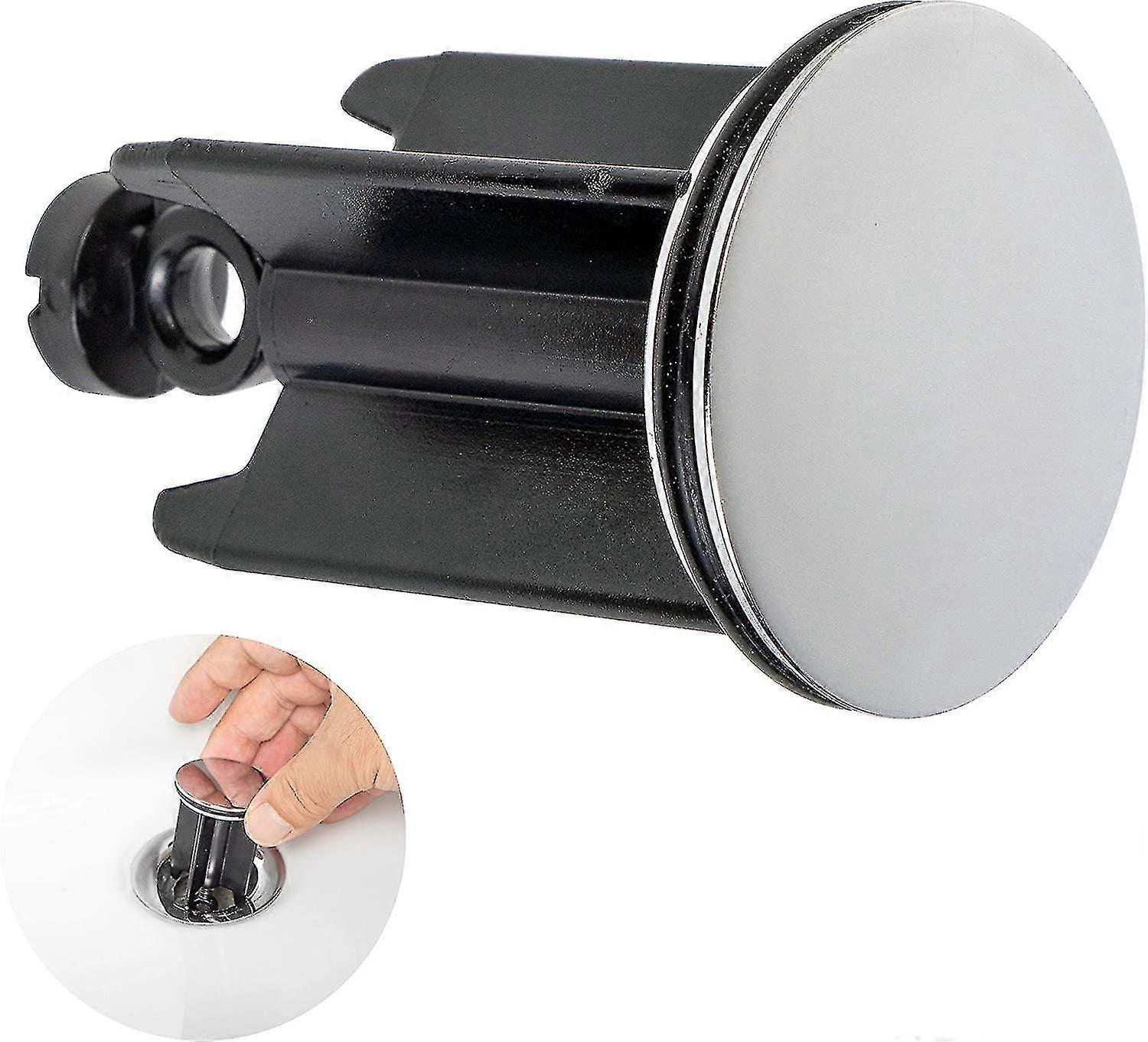 Chrome brass sink stopper for universal bathroom sink, 40mm adjustable height rustproof