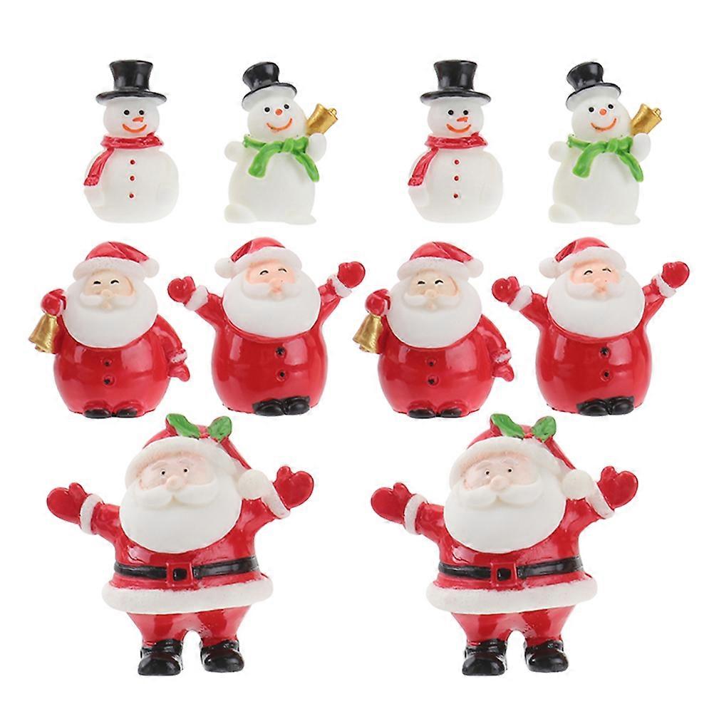 Resin Figurine Decorations Mini Snowman For Home Decorating And Christmas Party Ornament Lightweight 20Pcs