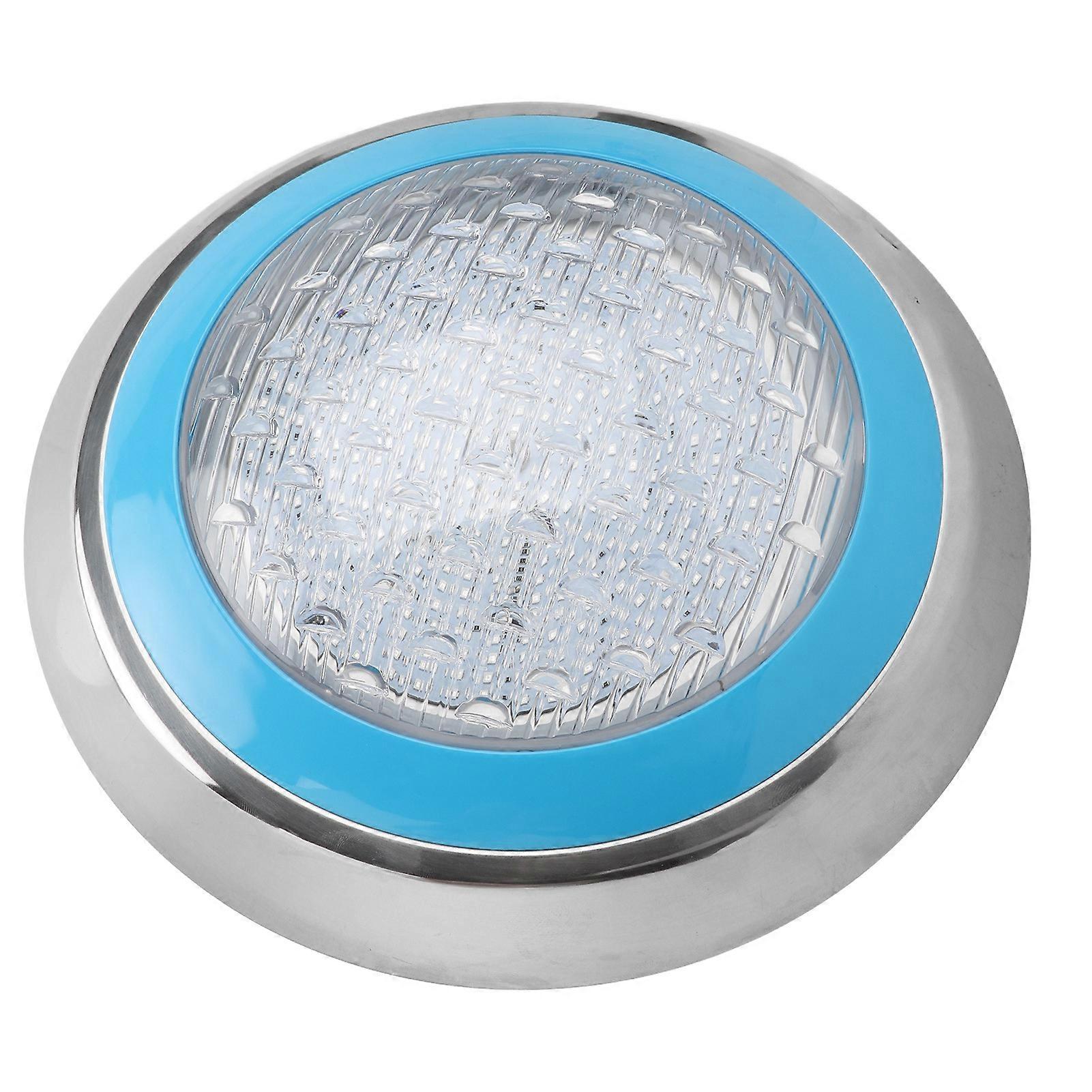 LED Underwater Swimming Pool Light 45W RGB Color Stainless Steel Pool Lamp AC12V Wall Surface Mounted IP68 Waterproof with Remote Controller 