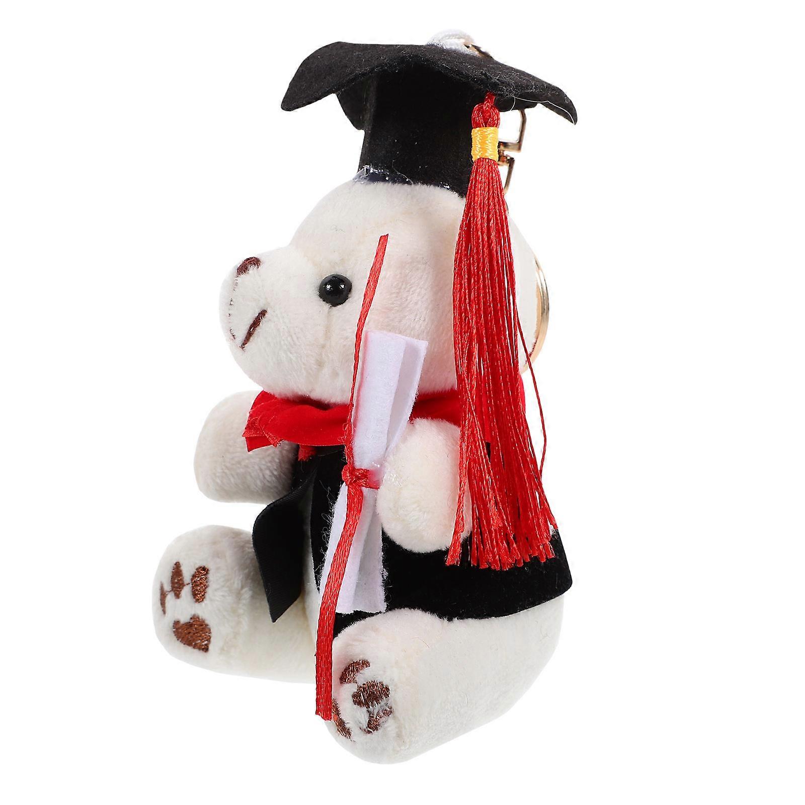 Bear Shape Keychain Graduation Bear Plush Keyring Attachment 1Set
