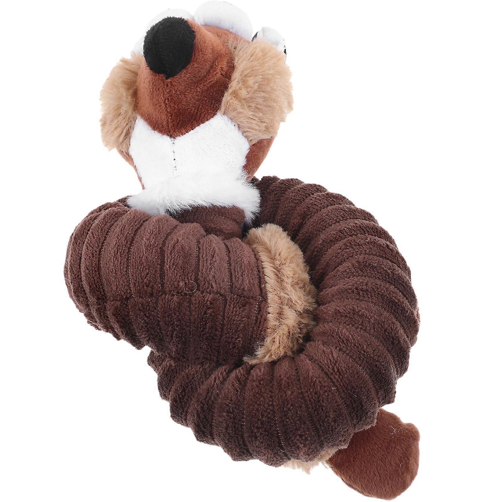 Funny Cartoon Fox Plush Pet Toy with Squeaker – Elastic & Chewable Design to Alleviate Dog Boredom and Destructive Behavior