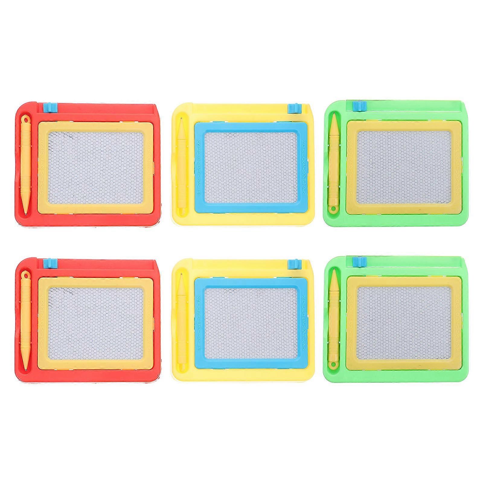 Magnetic Drawing Boards 6Pcs Kids Educational Toy Assorted Color Rectangular Shape Ideal For Office Use