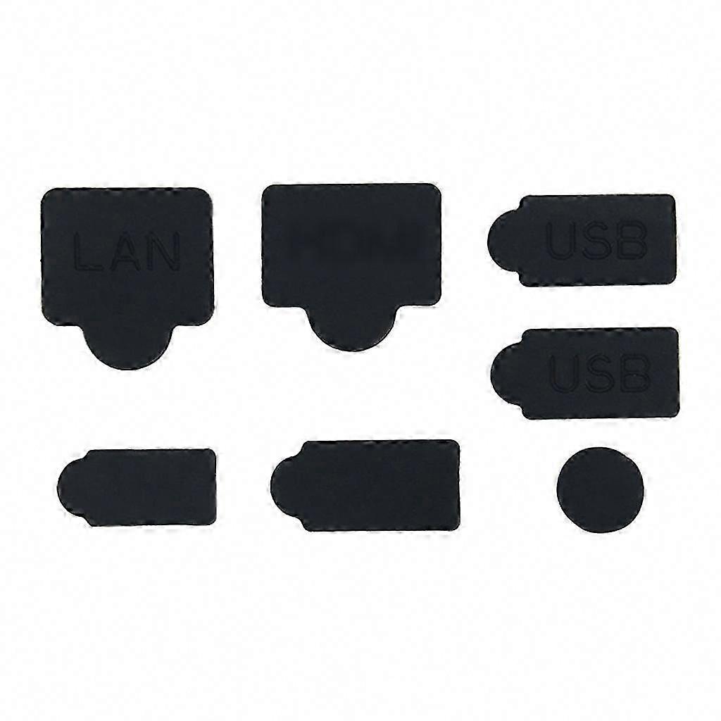 Compatible for Console Accessories Silicone Dust Plugs Set Interface Anti-dust Cover Dustproof Plug 1 Set of 7