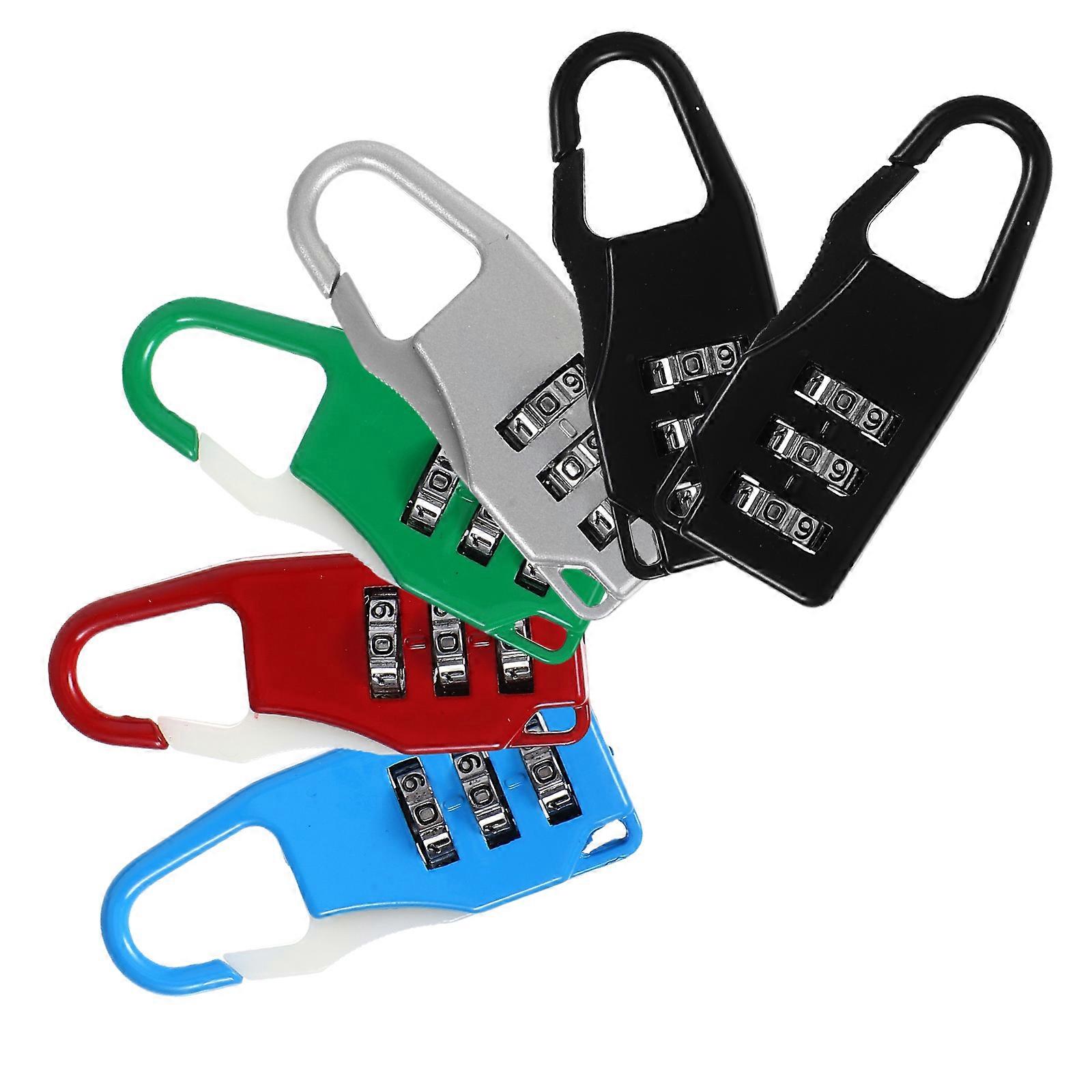 6 Pieces Multi Color Luggage Locks with 3- Password Setting Ideal for Home Use and Travel