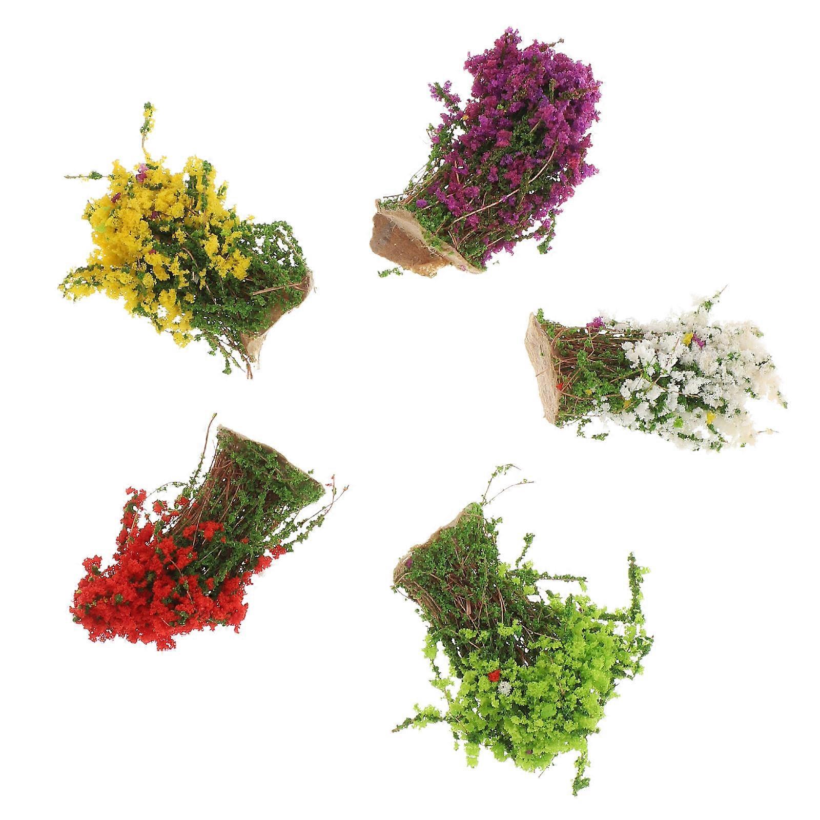 Miniature Resin Crafts 5PCS Realistic Appearance Landscape Ornaments Suitable For Model Building And Outdoor Simulation
