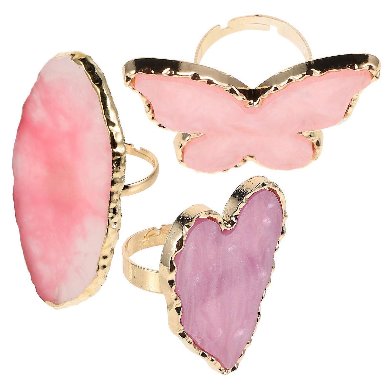Nail Palette Tray For Nail Art Enthusiasts Assorted Color Heart-Shaped Fashionable Design Secure Application 3Pcs