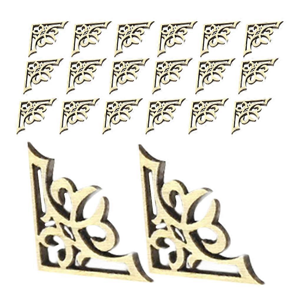 Beige Wooden Corner Protectors for DIY Crafts and Home Decor 50pcs Unique Design