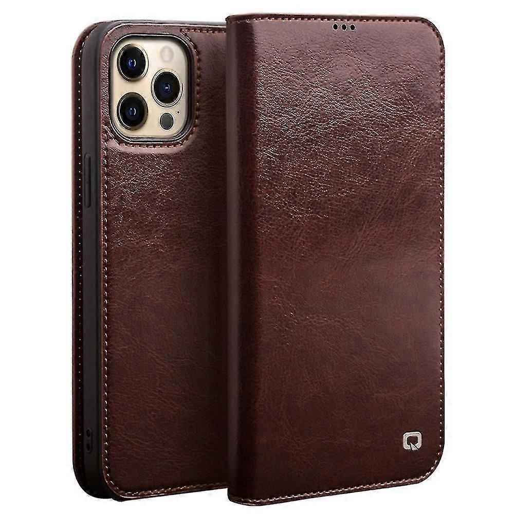 Qialino Leather Case For Iphone 13 Pro Max Brown