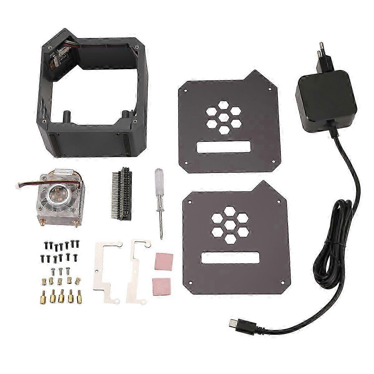 Mini Tower Lüfter mit Case Kit mit Ice Tower für Raspberry Pi5 EU-Stecker