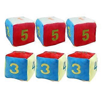 6x Hängende Plüschwürfel 6x6x6cm für Eltern Kind Interaktives Spiel Kinder Erwachsene