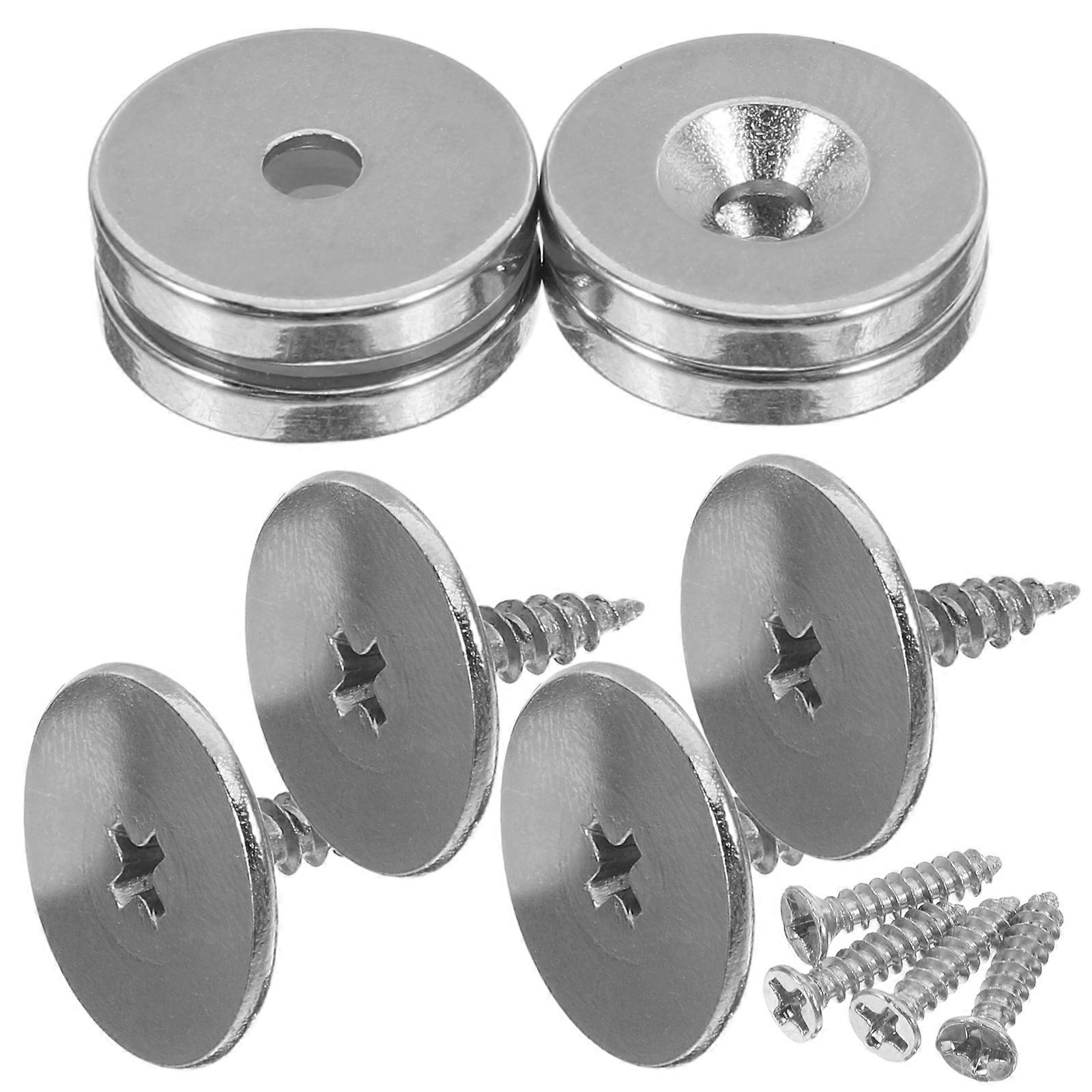 Ultrathin Magnetic Cabinet Latches 4 Sets High Strength Round Magnets for Secure Closure in Cupboards Wardrobes and Cabinets Easy to Install and User