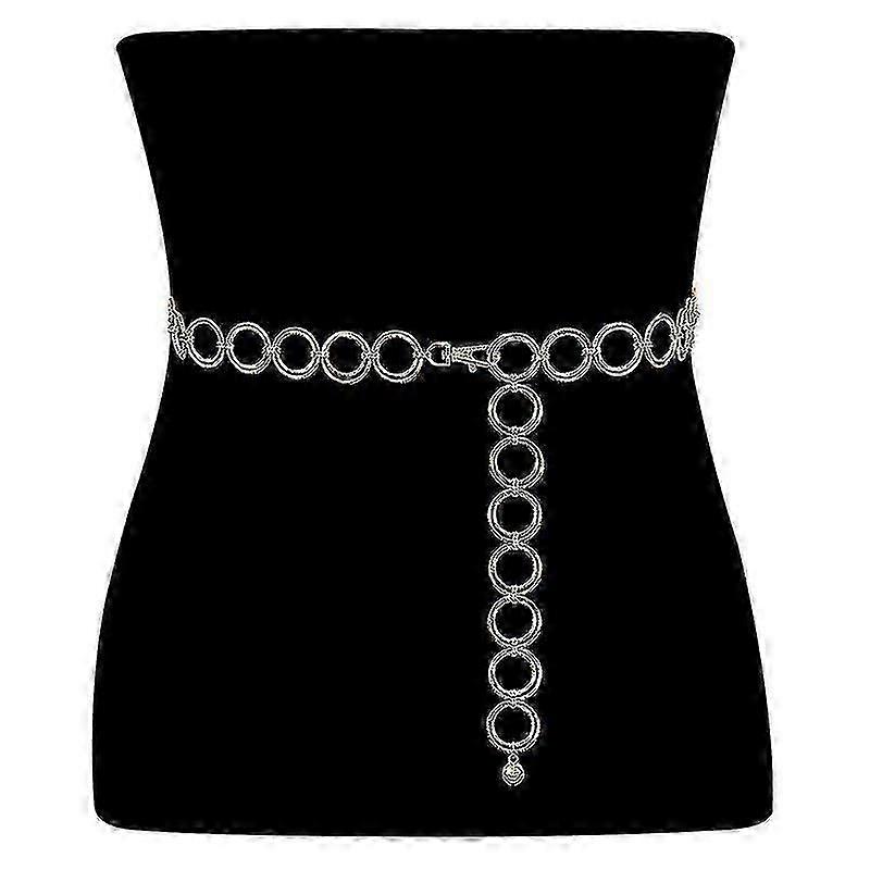 Kadın Elbiseleri için Zincir Kemerler Çok Katmanlı Metal Bel