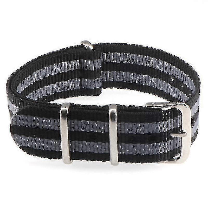 18 מ"מ 20 מ"מ נאט"ו צבא ספורט מותג ניילון בד חגורה אביזרים חגורה רצועות אבזם 007, ג'יימס בונד. שעון שחור 20 מ"מ רצועה-שחור אדום ירוק