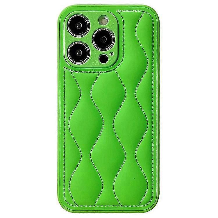 For iPhone 12 Pro Max Fine Hole 8-shaped Texture Eiderdown Airbag Phone Case