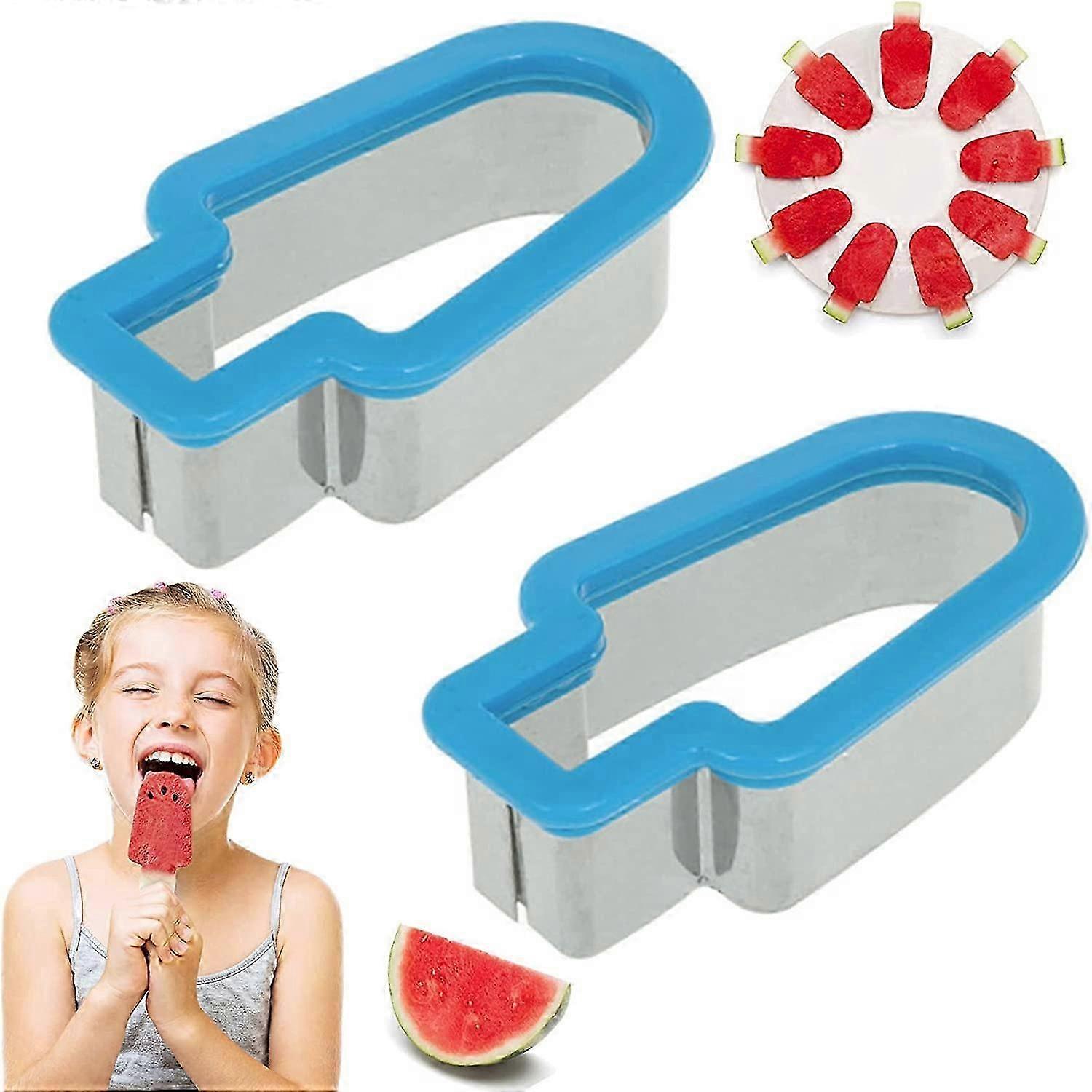 Wassermelonenschneider Slicer Werkzeug Edelstahl Obstmesser Formen für Wassermelone, Obstschneider Eis kleicht