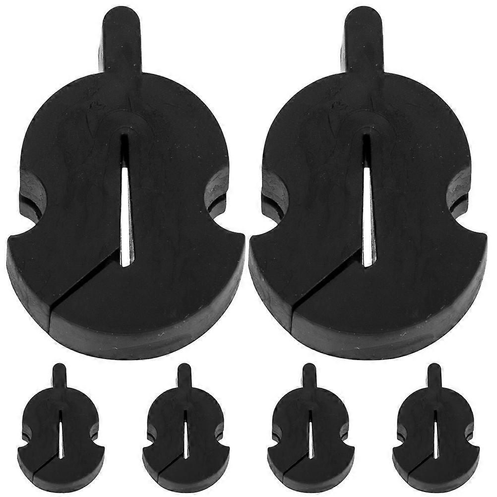 Violin Accessories 6Pcs Rubber Practice Mute For Quiet Environment In Black With Durable Design