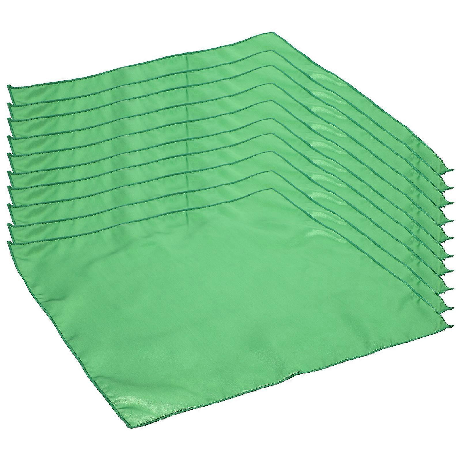 Luxurious 10 Sheets Green Polyester Table Napkins For Restaurant Events And Weddings Ideal For Family Gatherings 30X30CM