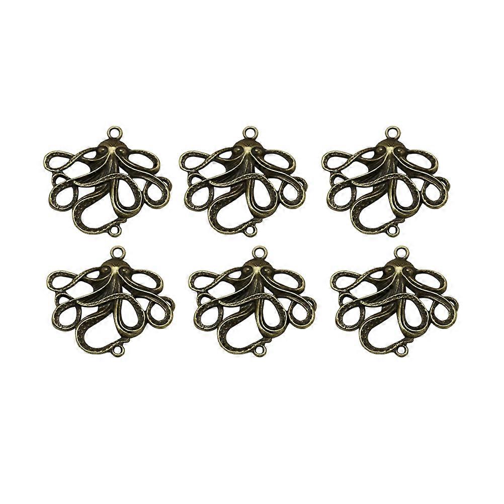 Bronze Alloy Octopus Pendant Charms for DIY Jewelry Making – Unique Sea Animal Design for Necklaces and Bracelets