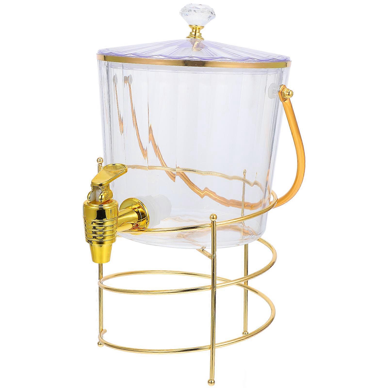 Transparent Drink Dispenser with Spigot and Stand for Home Use MultiFunctional Cold Beverage Storage Pitcher 1 Set