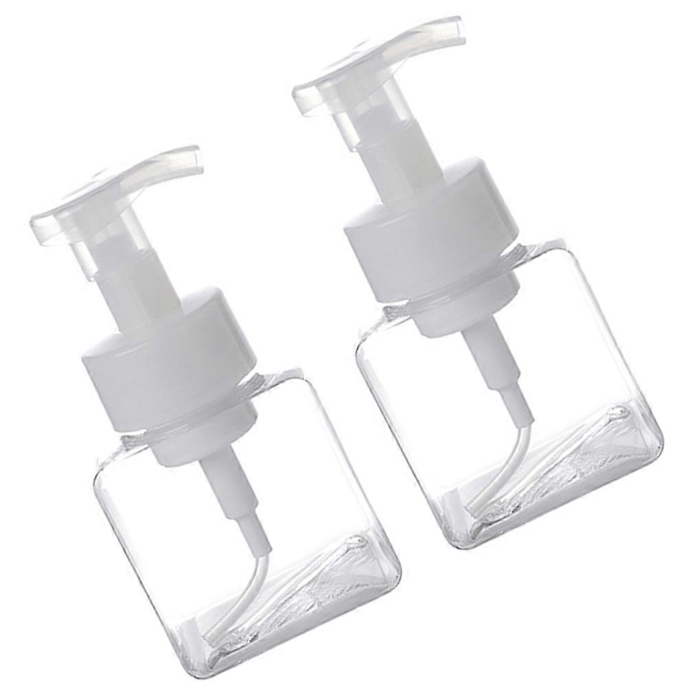 Foaming Pump Bottle for Travel and Storage 2 Pcs White PET PP Material 250ml Capacity