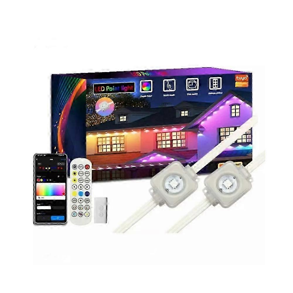 Smart RGBIC Outdoor Eaves Lights with App Control for Custom Scenes