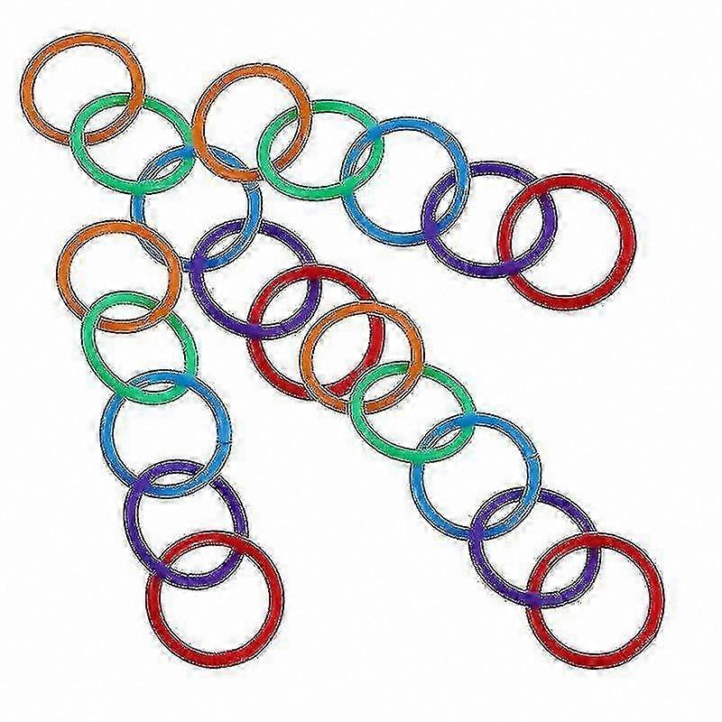 100 Pack 28mm Inner Diameter Multi-color Plastic Binder Rings for Organizing