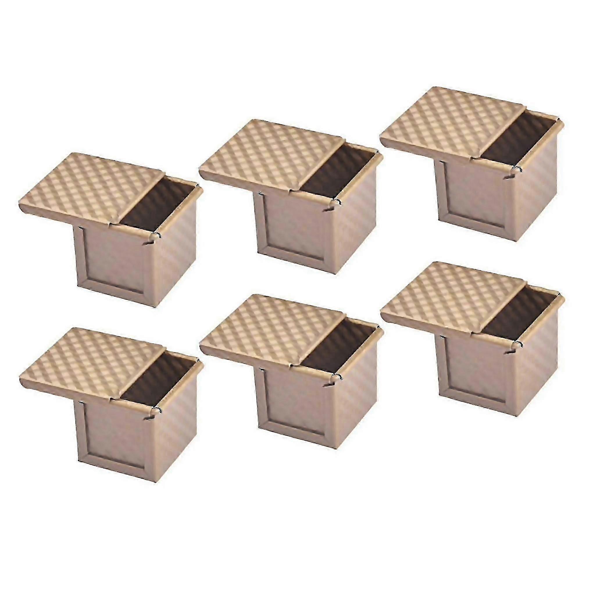 6X Square Loaf Pan With Lid Toast Mold Bread Pan Pullman Loaf Pan With Cover Nonstick Mini Water C F