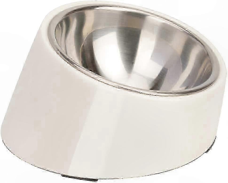 Tilted Pet Feeding Bowl for Dogs and Cats, 15 Degree Angled Design
