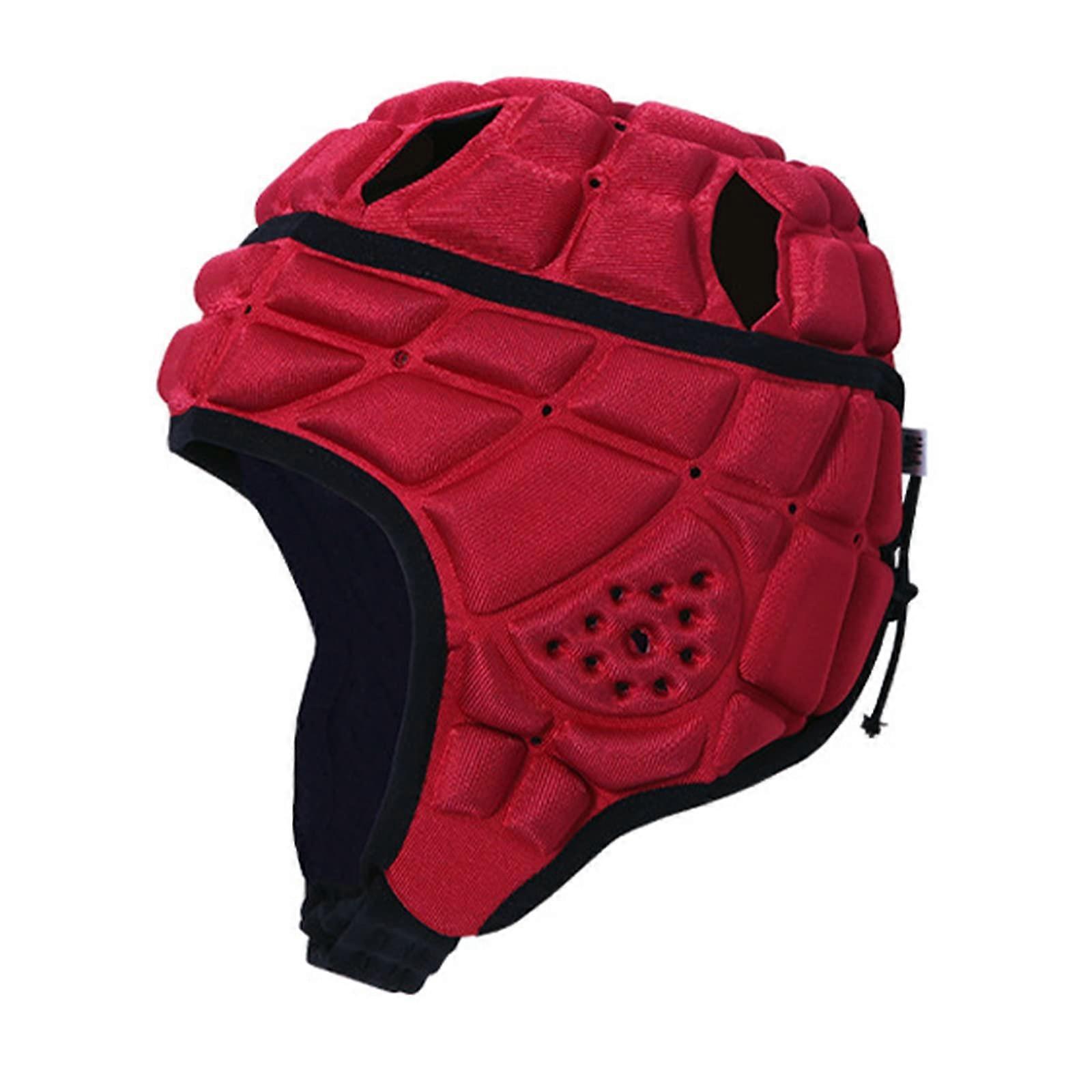 Kids Adjustable Rugby Helmet with Soft Padding, Anticollision Cap and Chin Strap for Soccer, Football, and Hockey Protection