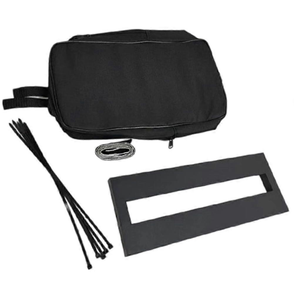 Small Guitar Effect Pedal Board Made of Aluminium Alloy, 14.96 x 5.71 Inches, Guitar Pedal Board Carry Bag