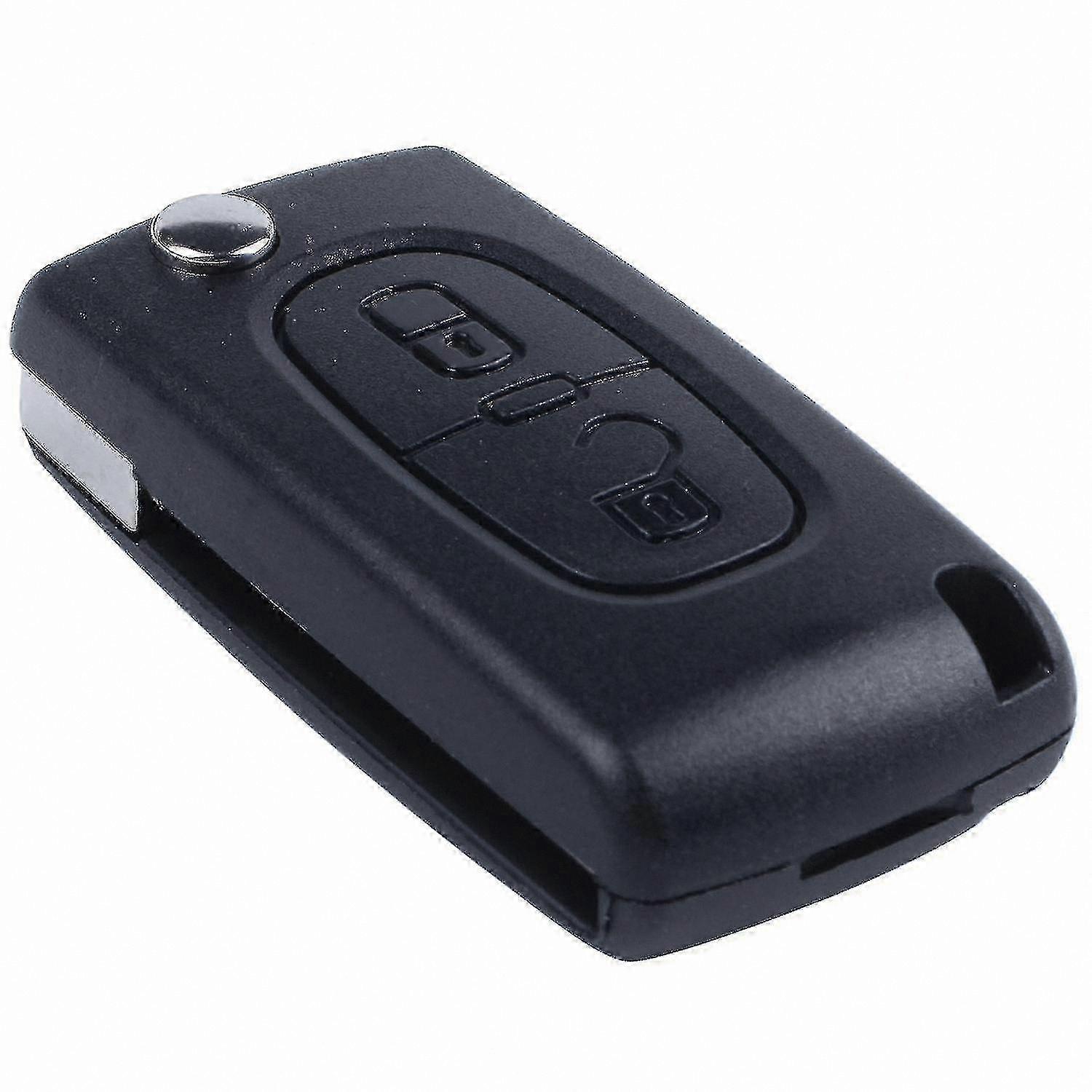 2-Button Black Car Key Shell for C2 C3 C4 C5 C8 Replacement Remote Case