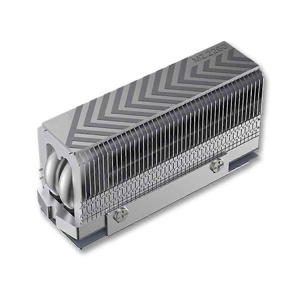 M.2 2280 NVMe SSD Heat Sink Cooler with Dual Heat Pipes and High-Performance Thermal Pad for PC Computer SSD Cooling