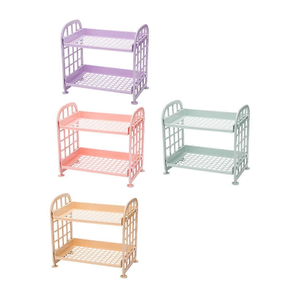 Cosmetic Storage Desktop Cosmetics Shelf Makeup Organizer Assorted Color Pp for Daily Use