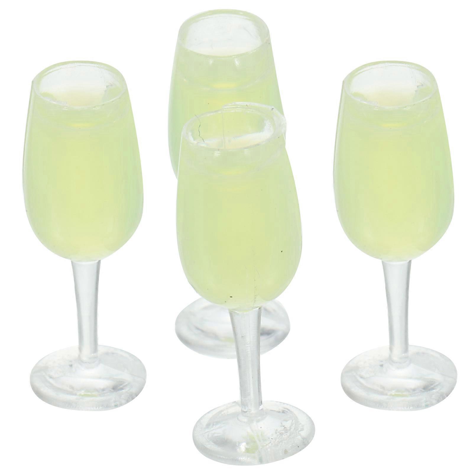 Mini Drinking Bottle Miniature House Accessories Green Resin for Decoration 4Pcs