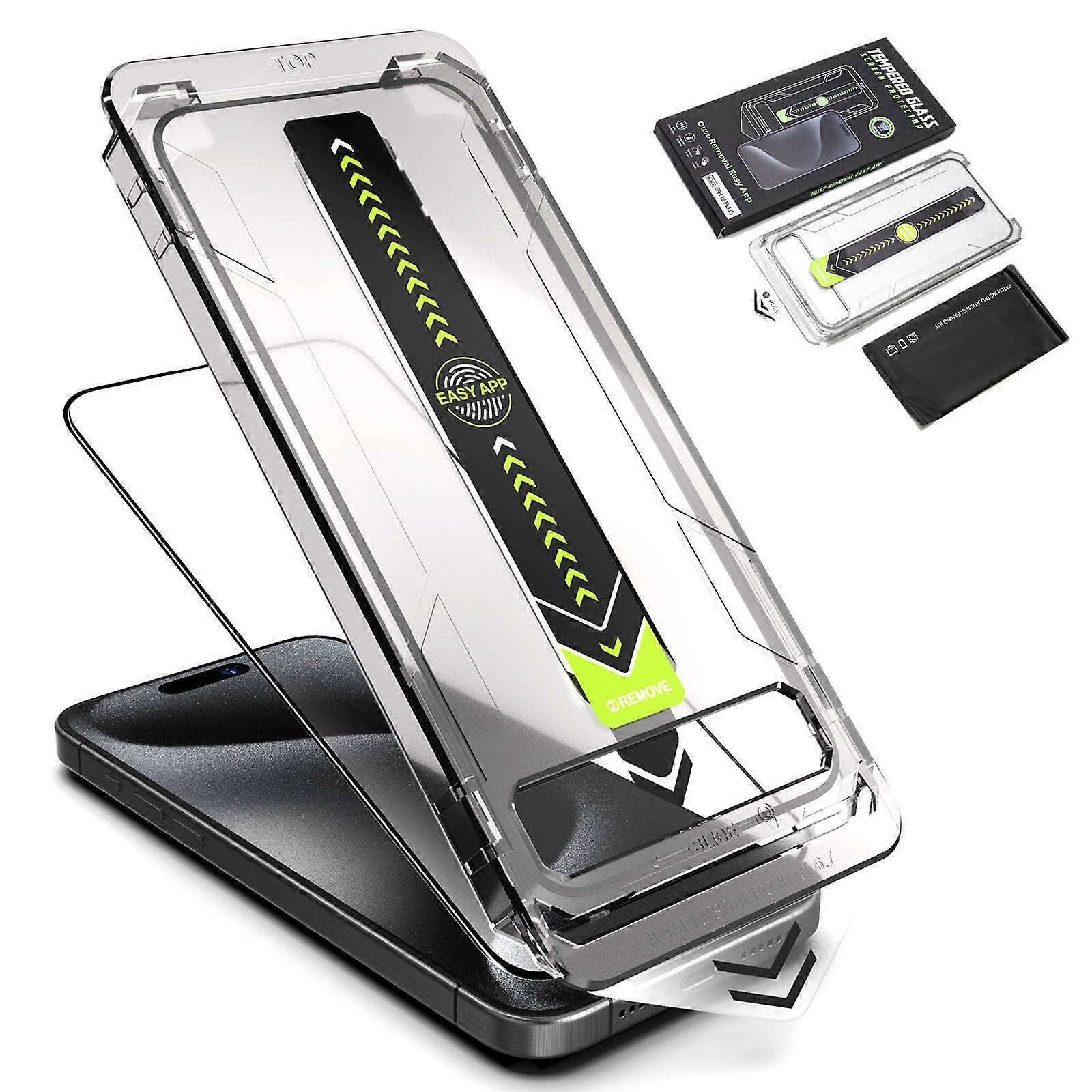 Invisible Artifact Screen Protector for iPhone 16/15/14/13, Auto DustElimination, Bubble