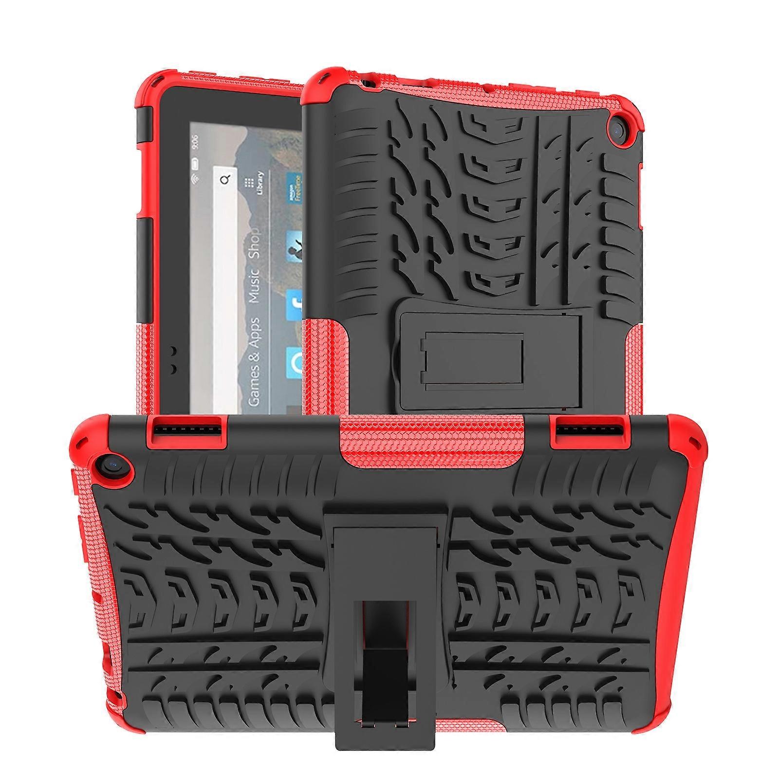 For Amazon Kindle Fire HD 8 2022 Tire Texture TPU + PC Tablet Case with Holder