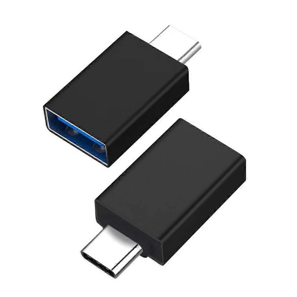 USB C to USB Adapters Type C Male to USB3.0 Female Converter for Fast Data Transfer Charging on Multiple Device Black