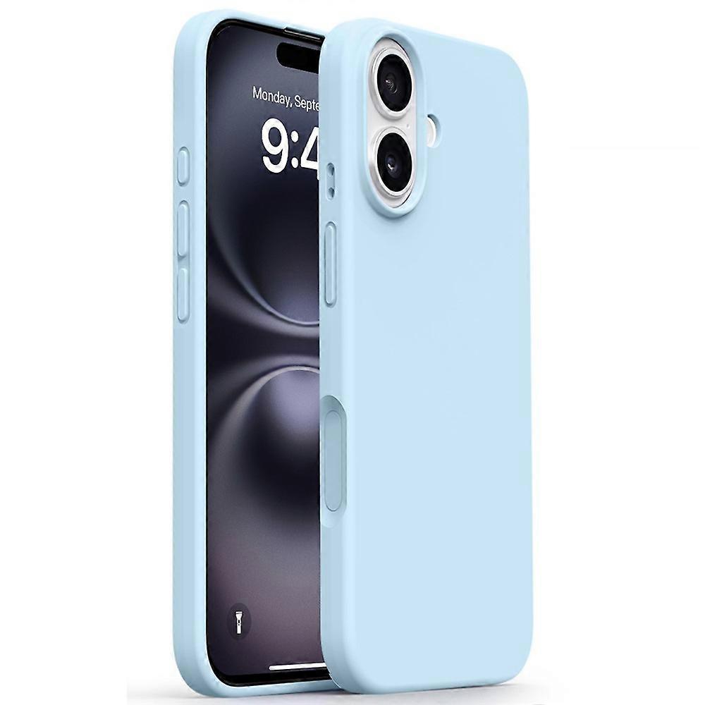 Compatible For iPhone 16 Case Soft Microfiber Lining Liquid Silicone + PC Phone Cover
