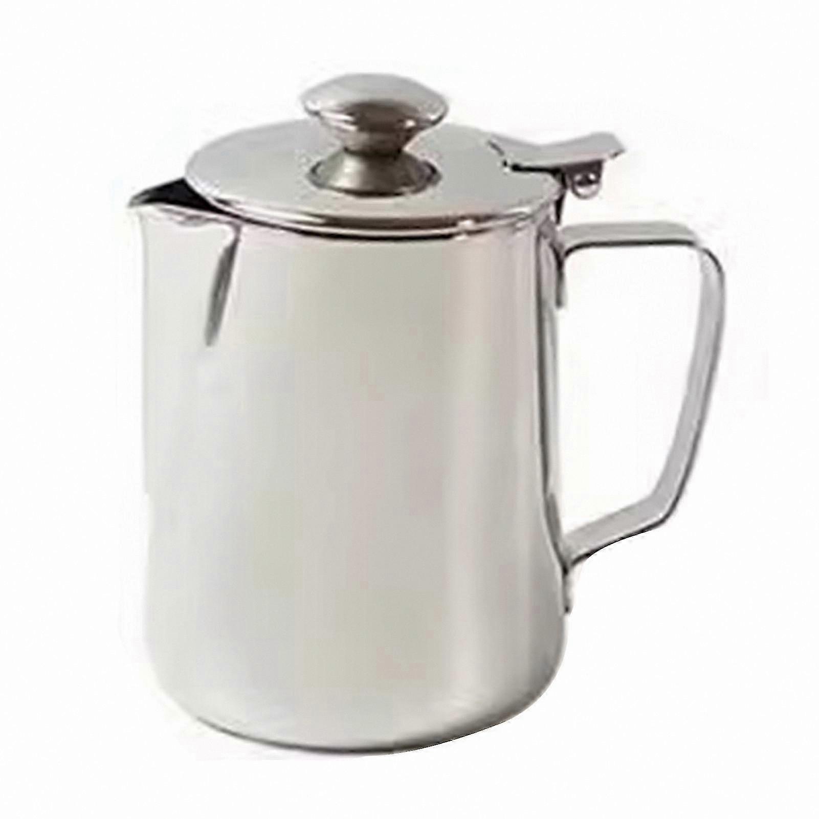 600ml Stainless Steel Frothing Jug with Precision Spout for Coffee, Latte, and Tea Preparation