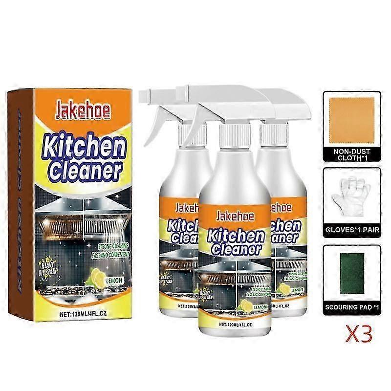 1-3x منظف الرغوة منظف الشحوم في المطبخ مزيل البقع بخاخ مزيل الشحوم السحري 120 مل