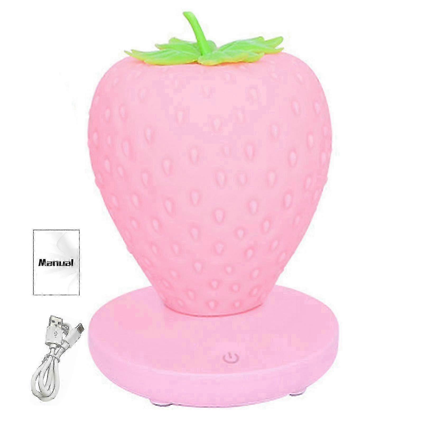 Strawberry Night Light Dimmable Flicker-Free USB Rechargeable Creat...