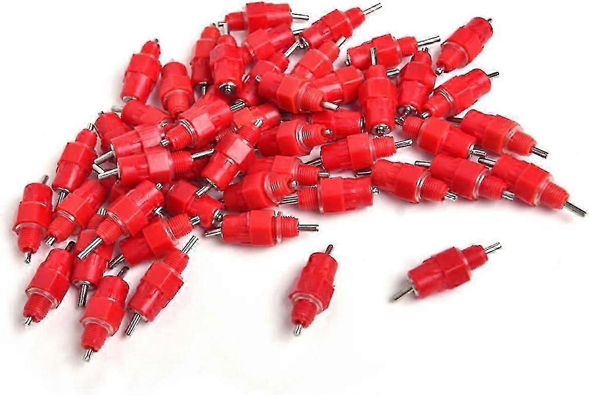 50 حزمة حلمات المياه يشربون مغذي لوازم الدواجن للدجاجة بطة