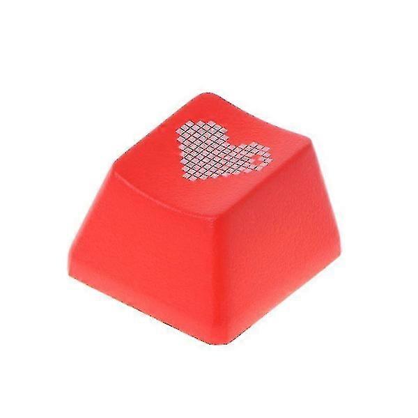 Red Love Heart Pattern Keyboard Keycap Mechanical Enter/esc Keycap Hat for PC Computer Laptop Use Supplies