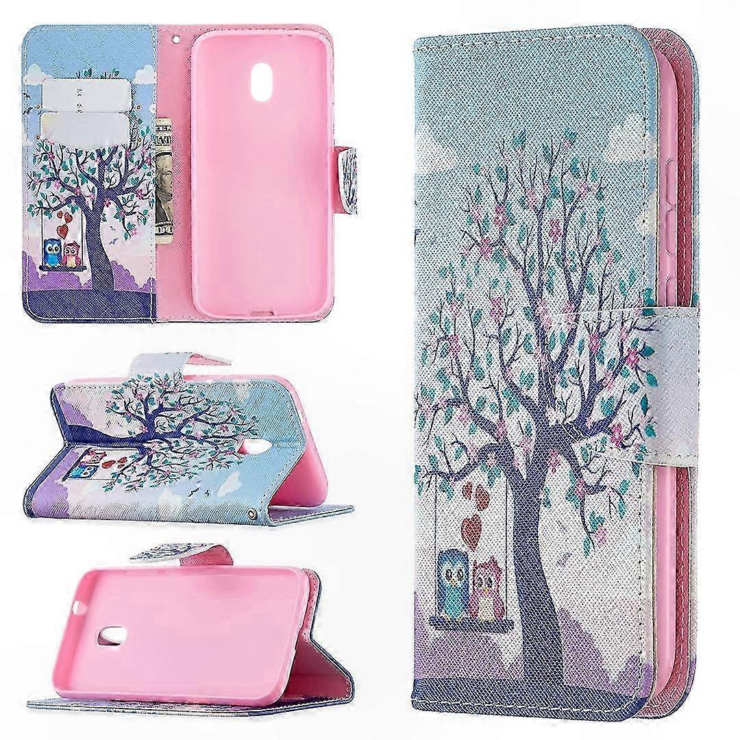 Horizontal Flip Leather Case with Card Slots and Wallet for  C1 Plus, Colored Pattern Design