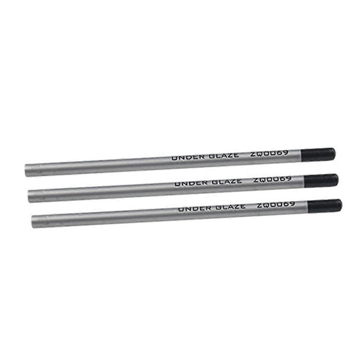 3Pcs Black Underglaze Pencils,Underglaze Pencils for Pottery,Underglaze Pencil Precision Underglaze Pencil for Pottery