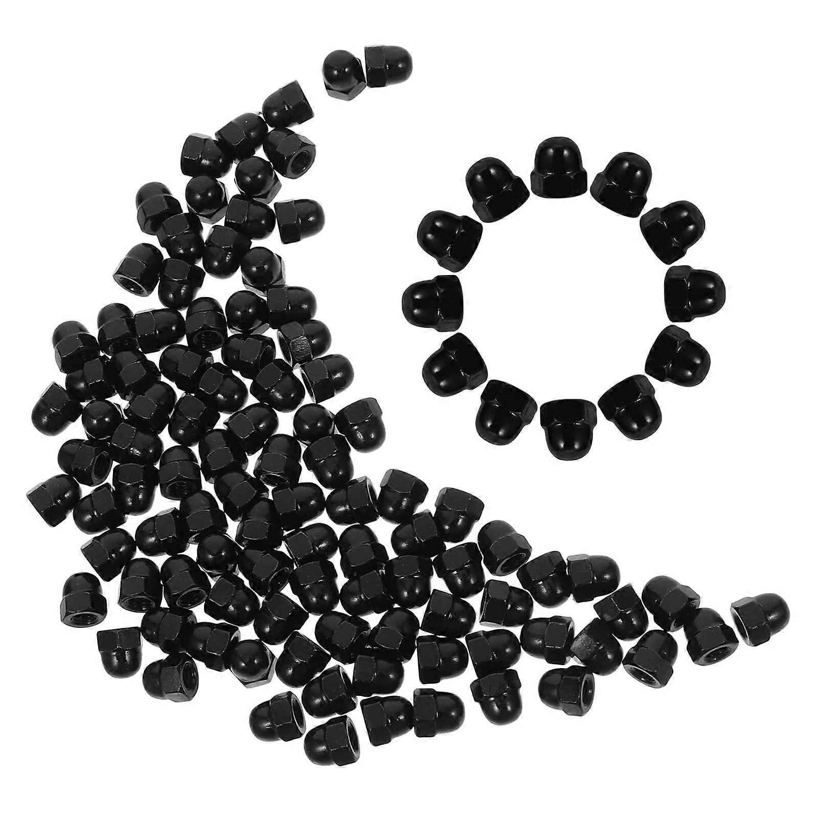 MLINS 100PCS Screws Bolt Covers Carbon Steel Dome Caps Hexagonal Bolt Protection