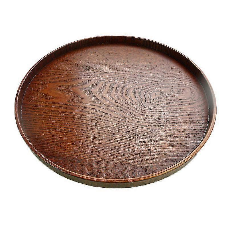 Solid wood round tea tray multifunctional durable for meals snacks
